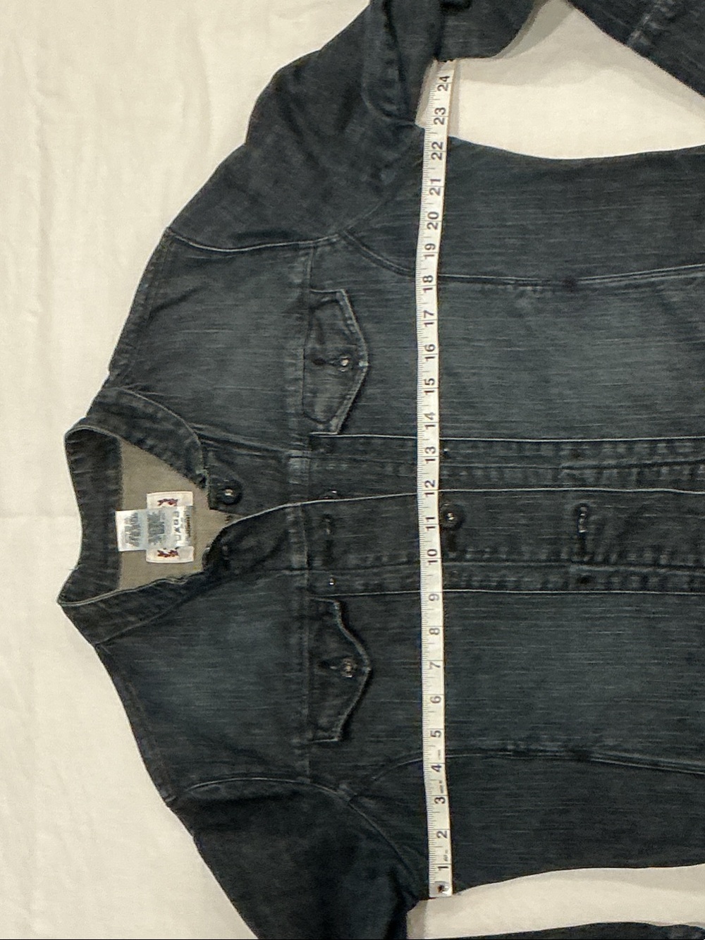 Signature by Levi Strauss Mandarin Stand Up Collar Denim Jacket Size XL - Picture 5 of 7